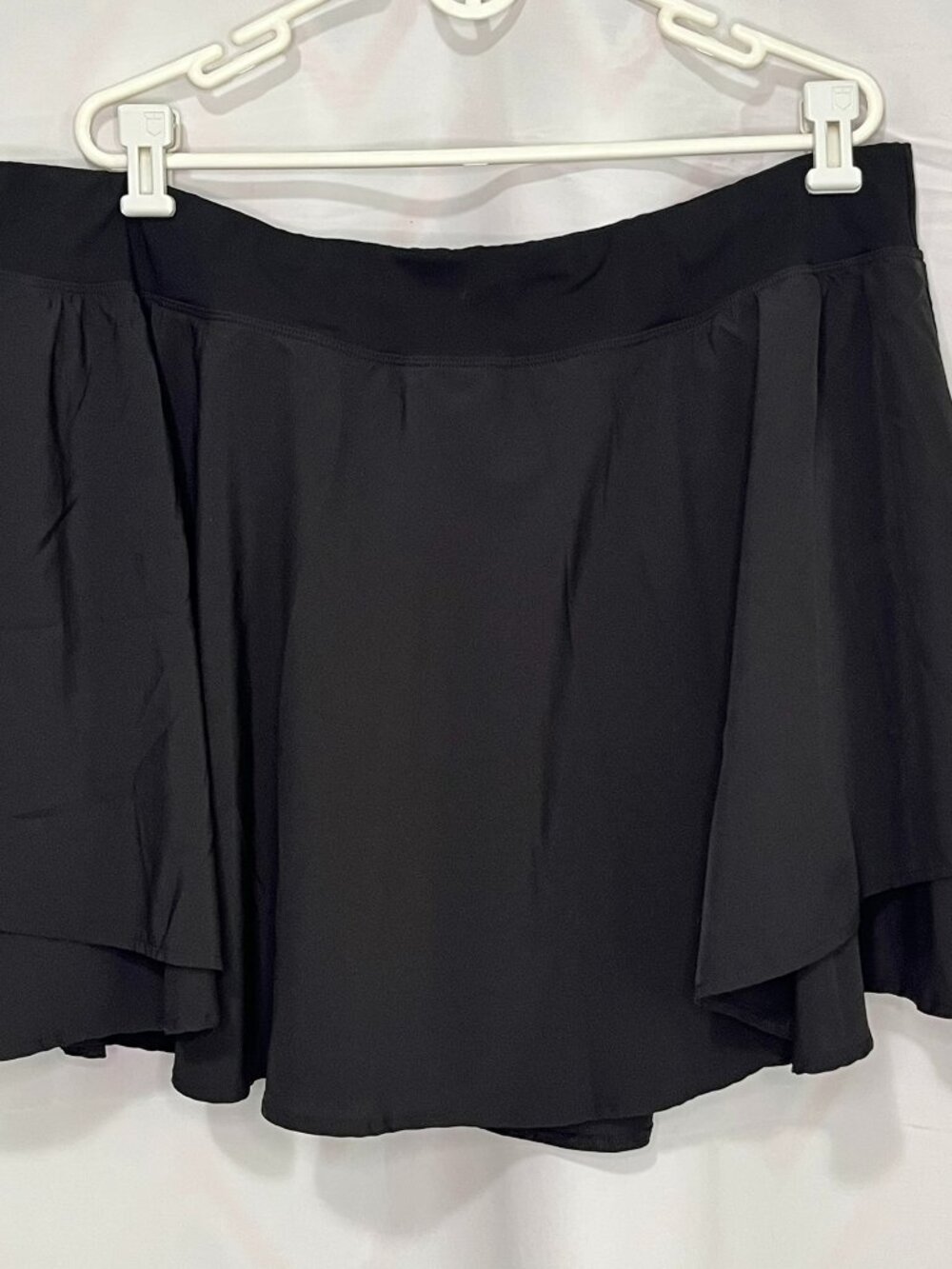 MIA Sports Womens Active Skort Black Running Tennis Golf Layered Ruffle skirt 3X